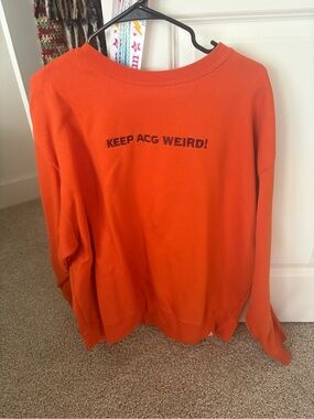 Orange "KEEP ACG WEIRD!" Graphic Sweatshirt